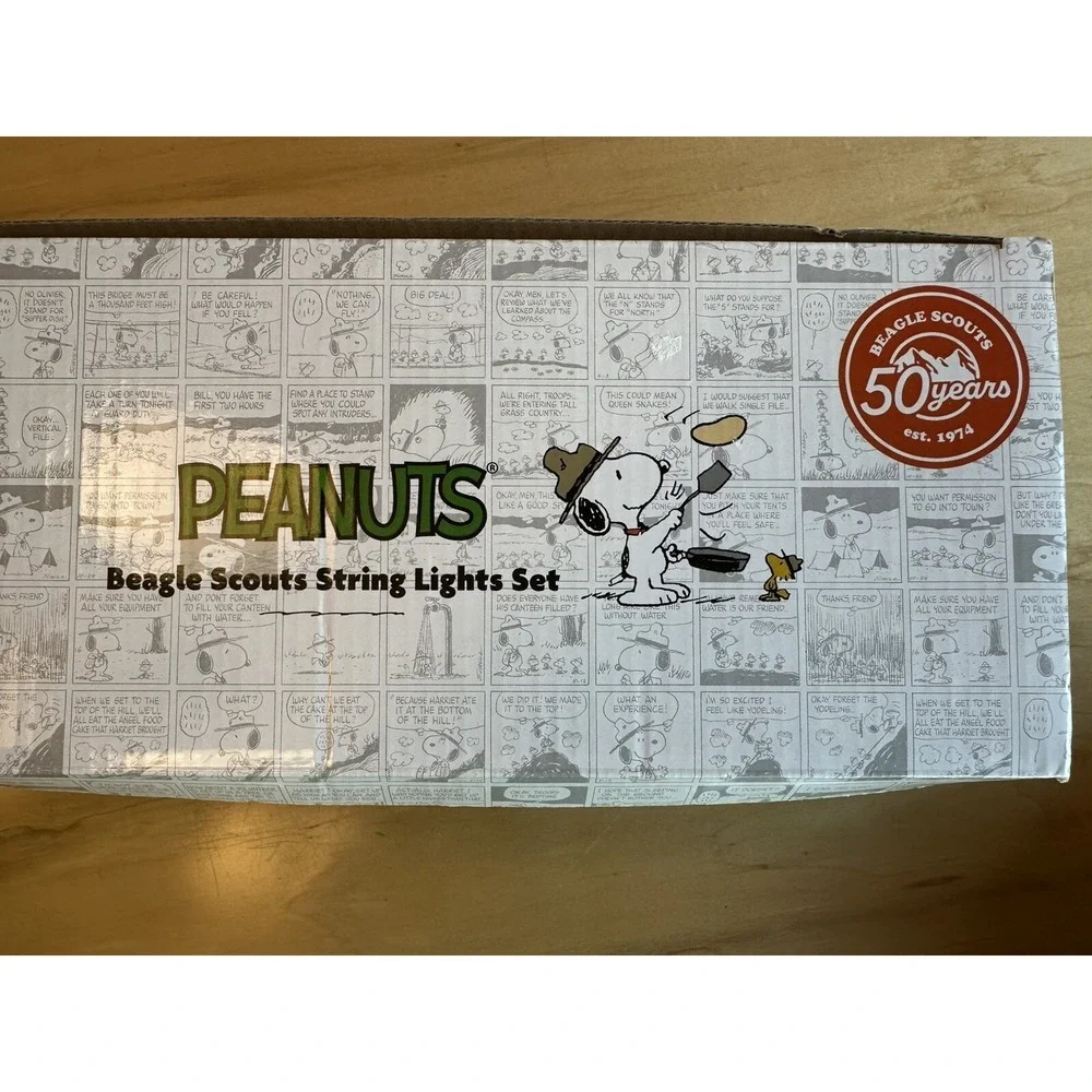 PEANUTS Beagle Scout Collection Snoopy String Lights 10 LED Pcs‎ Set New In Box